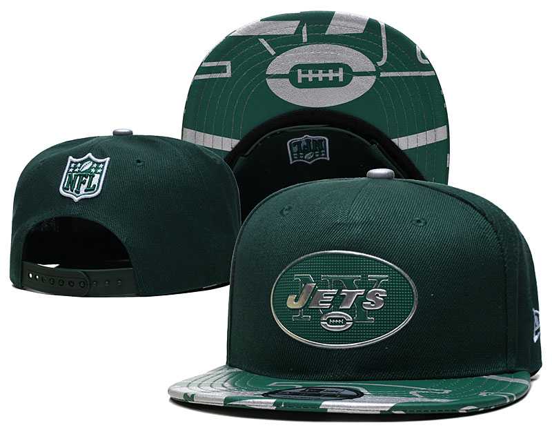 New York Jets Team Logo Adjustable Hat YD (12)